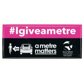 Sticker, a metre matters