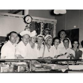 Christmas Dinner Staff Working in the Kitchens at Pennington Hostel