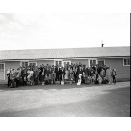 Milpara Hostel Large Group Standing Out Front of Residential Block