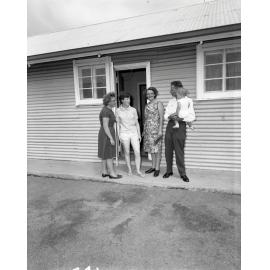 Milpara Migrant Hostel Residents Talking Out the Front of Residential Block