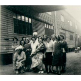 Group of women outside at Rosewater Hostel