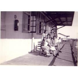 Group on Smithfield Hostel verandah.