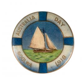 Australia Day Goolwa 1918 Badge