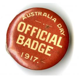 Australia Day 1917 Official Badge