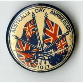 Australia Day Anniversary 1917 Badge