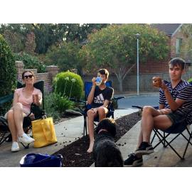 Family afternoon tea during ISO
