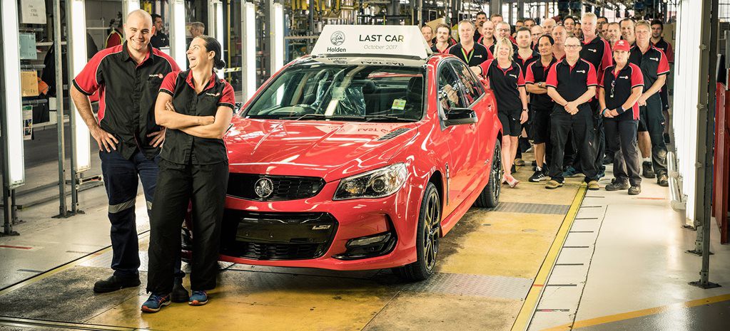 The last Holden rolls off the assembly line at Elizabeth. 
Image courtesy of General Motors Holden.